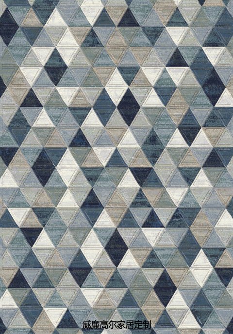 现代风格三角几何图案地毯贴图