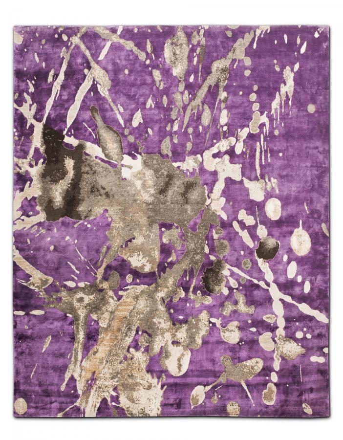 新中式紫色水墨图案地毯贴图-高端定制-2