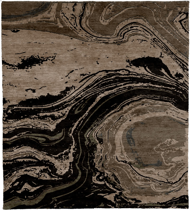 新中式咖灰色抽象图案地毯贴图-高端定制-2