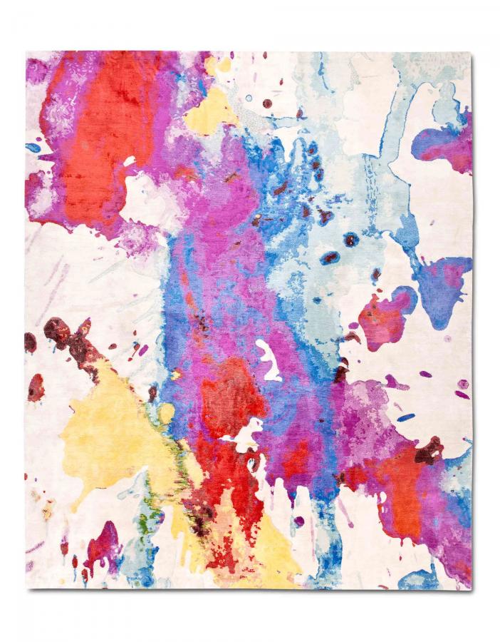新中式彩色水墨抽象图案地毯贴图-高端定制-2