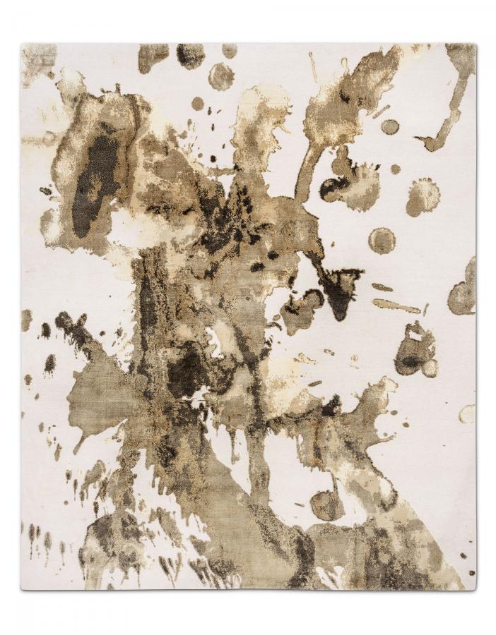 新中式抽象咖色水墨图案地毯贴图-高端定制-2
