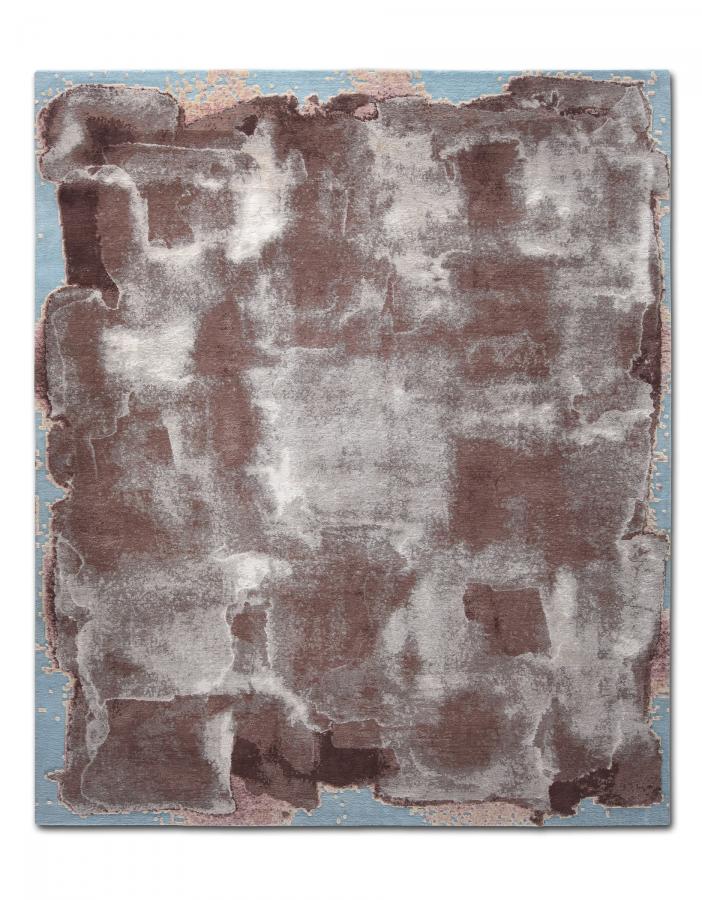 新中式巧克力色抽象地毯贴图-高端定制
