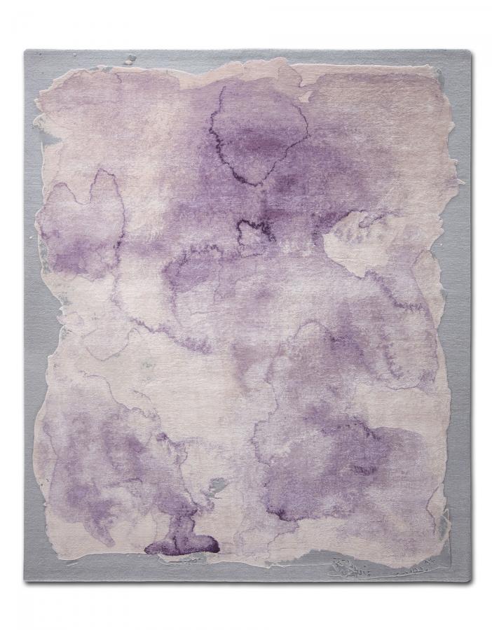 新中式浅紫色抽象地毯贴图-高端定制