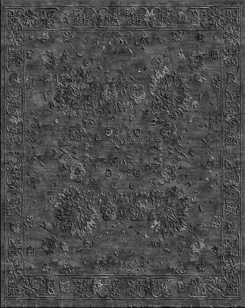美式风格灰色花纹图案地毯贴图-高端定制-2