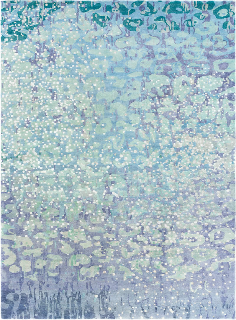 现代美式紫蓝色抽象图案地毯贴图-高端定制