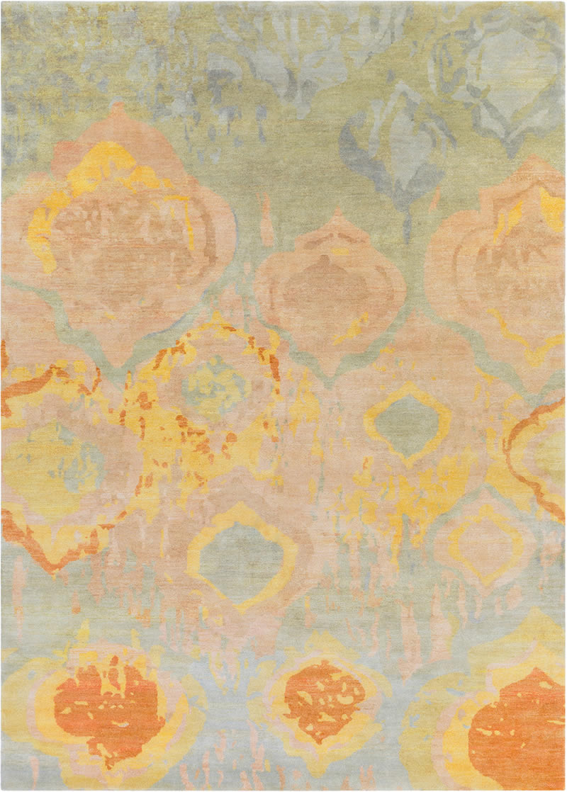 现代美式浅色系简单抽象图案地毯贴图-高端定制