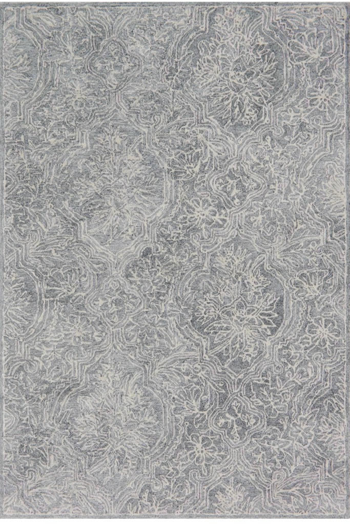 现代风格灰白色花纹图案地毯贴图-高端定制