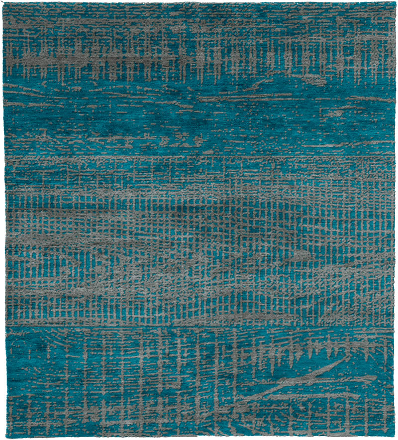 现代风格青蓝灰色几何条纹图案地毯贴图-高端定制