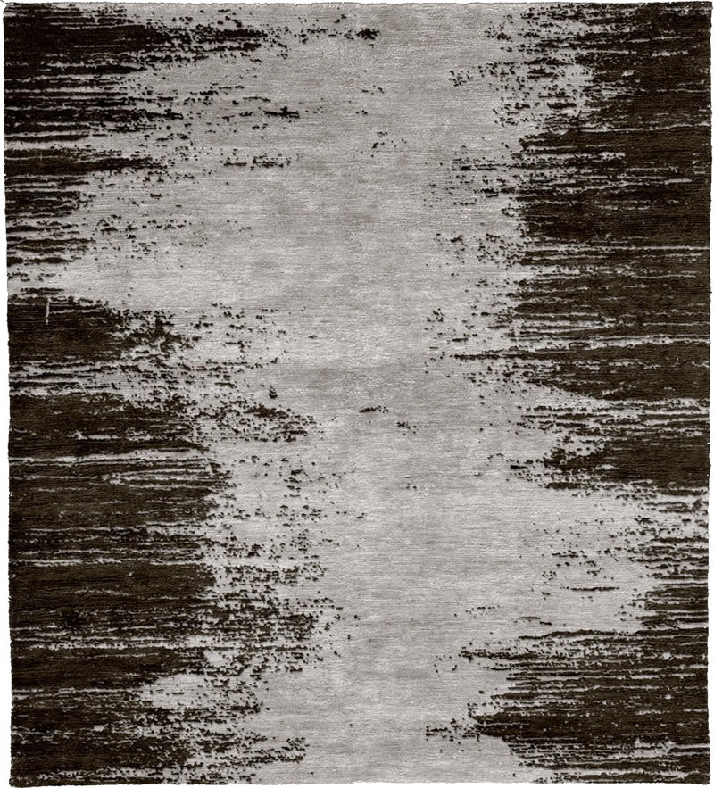 现代风格深咖白色抽象图案地毯贴图-高端定制