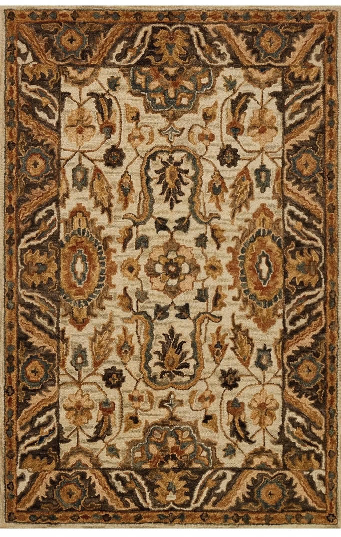 美式风格波希米亚花纹图案地毯贴图-高端定制