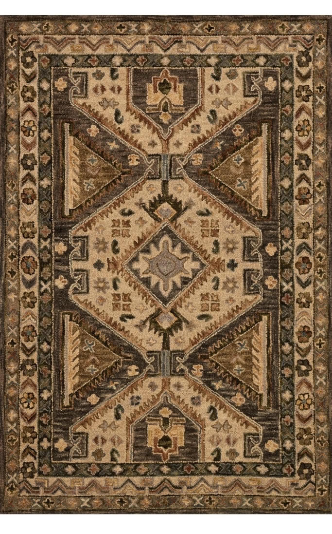 美式风格暗色复古花纹图案地毯贴图-高端定制