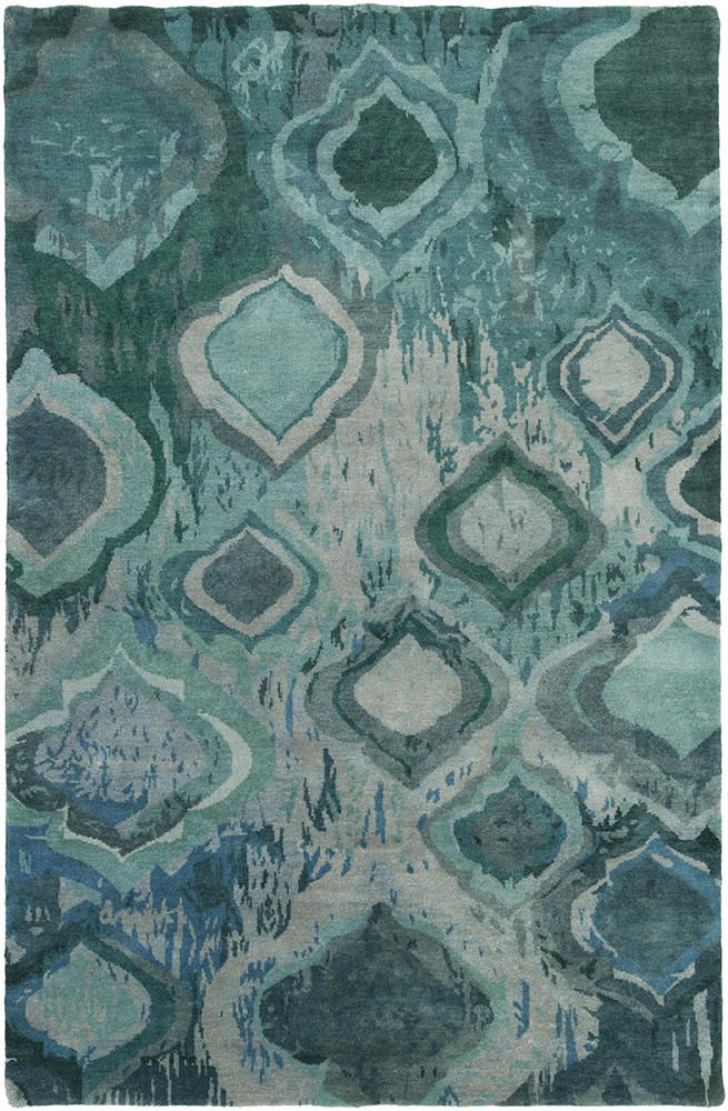 现代美式绿灰色简单抽象图案地毯贴图-高端定制