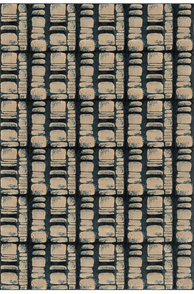 现代风格杏色几何抽象图案地毯贴图-高档定制