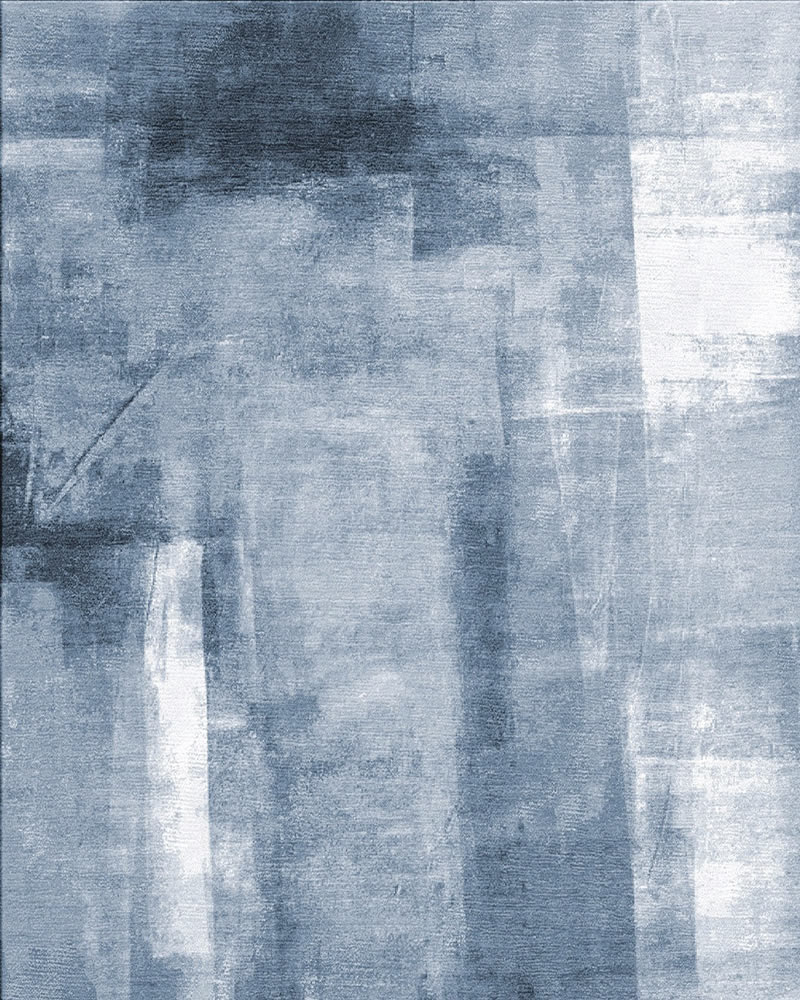 现代风格蓝灰色抽象图案地毯贴图-高端定制-2