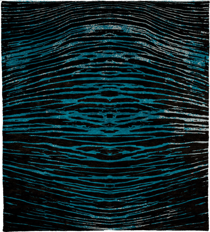 现代风格蓝色简单抽象图案地毯贴图-高端定制