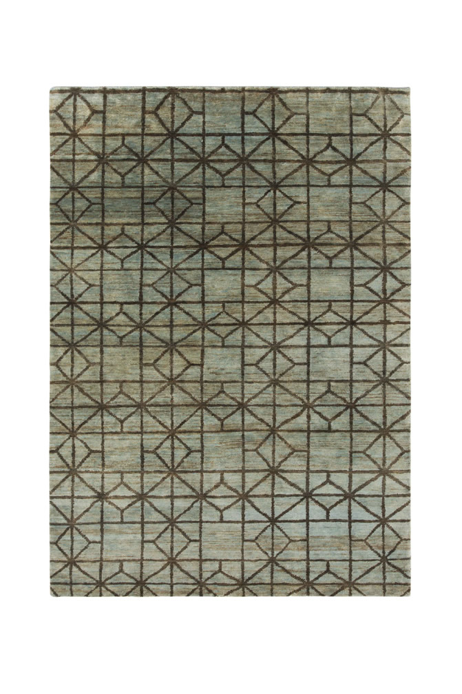 现代风格青咖色几何图案地毯贴图-高端定制