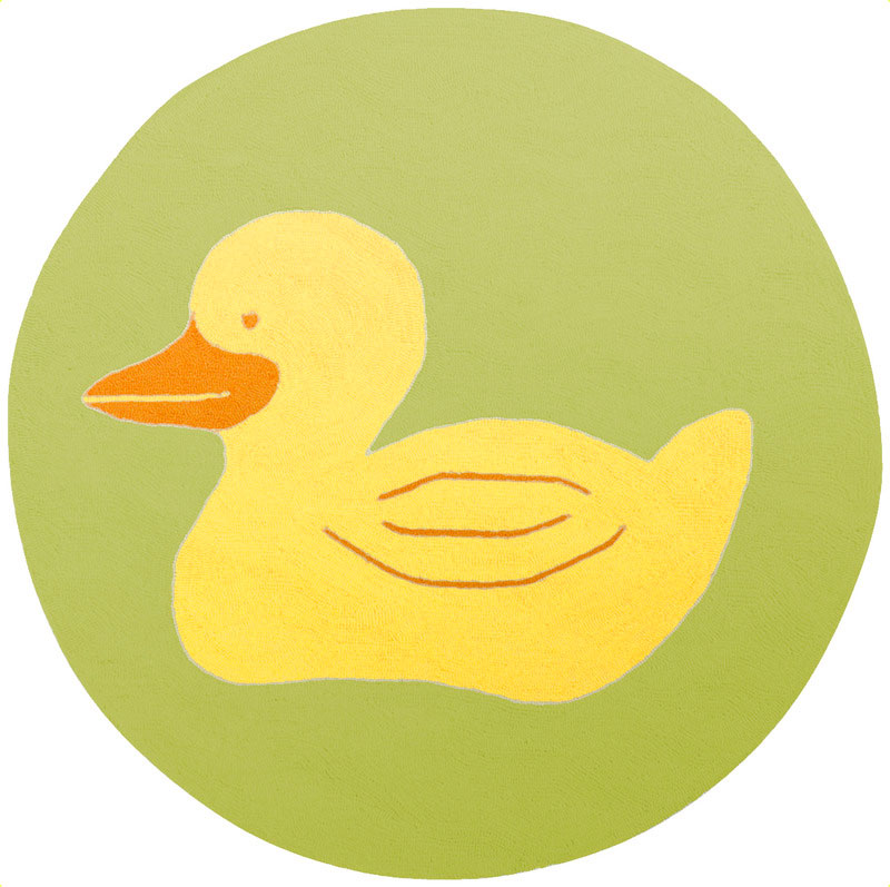 现代风格鸭子图案儿童地毯贴图-2