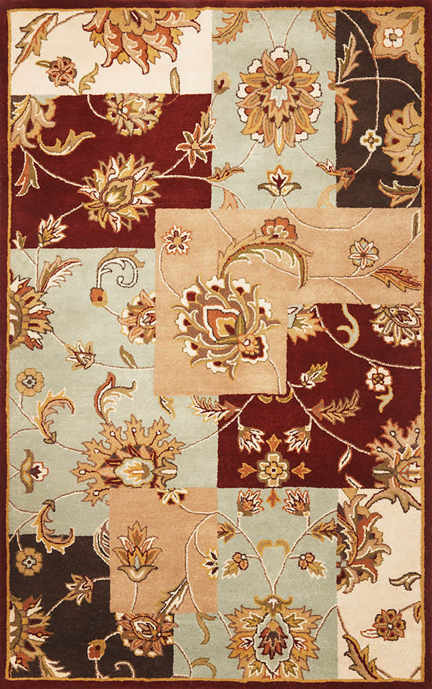 美式风格波西米亚花纹图案地毯贴图
