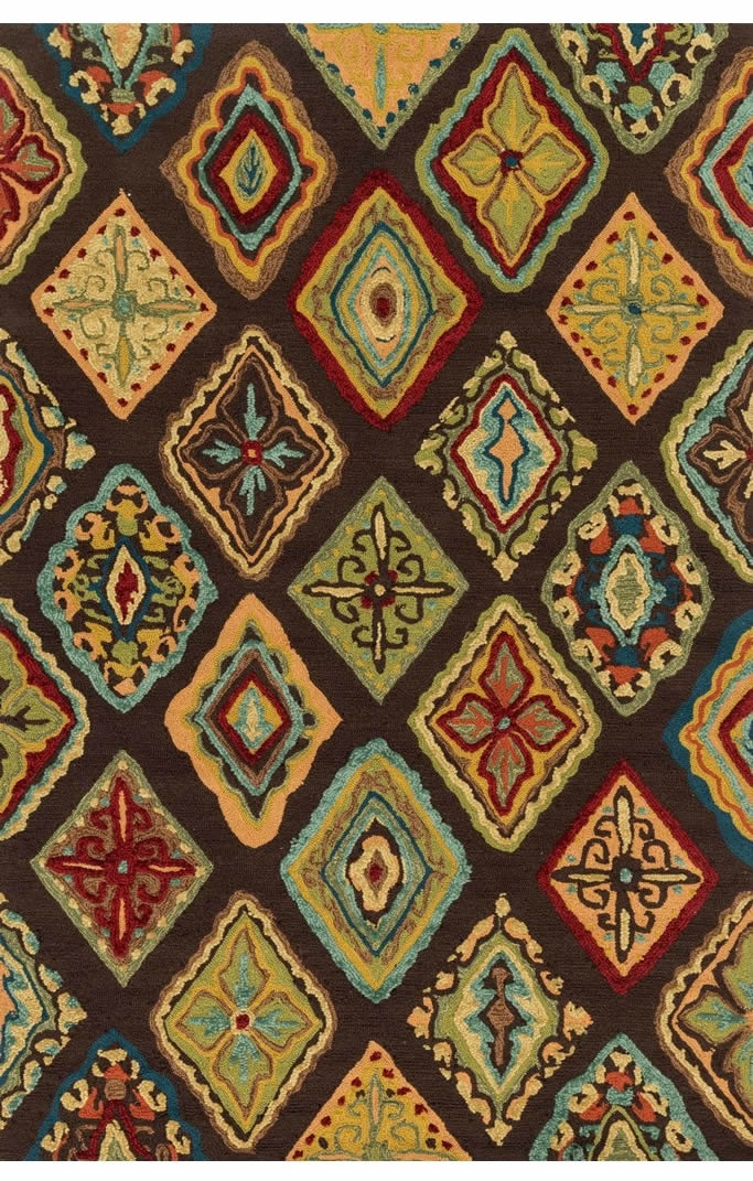 美式风格复古风格几何花纹图案地毯贴图-高端定制