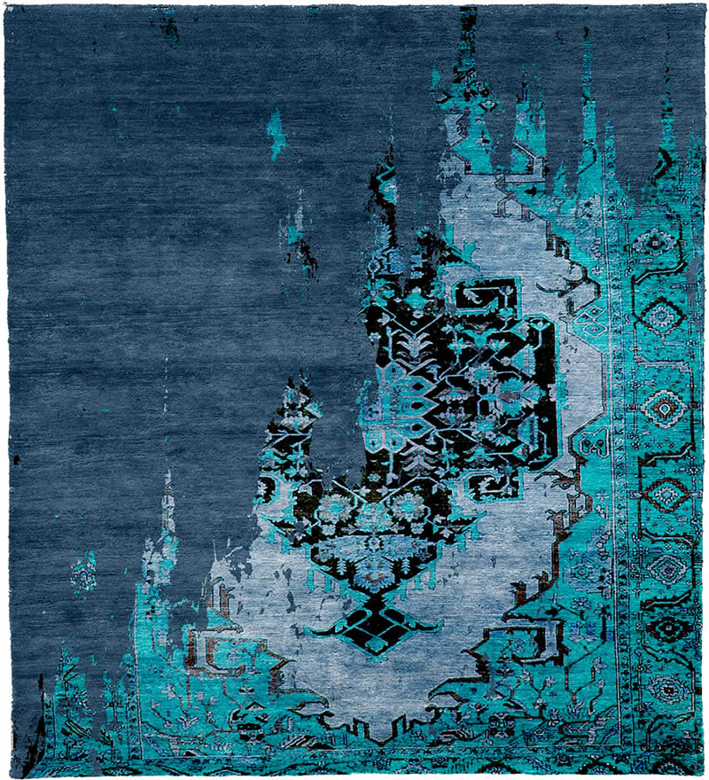 现代美式创意传统花纹图案地毯贴图-高端定制