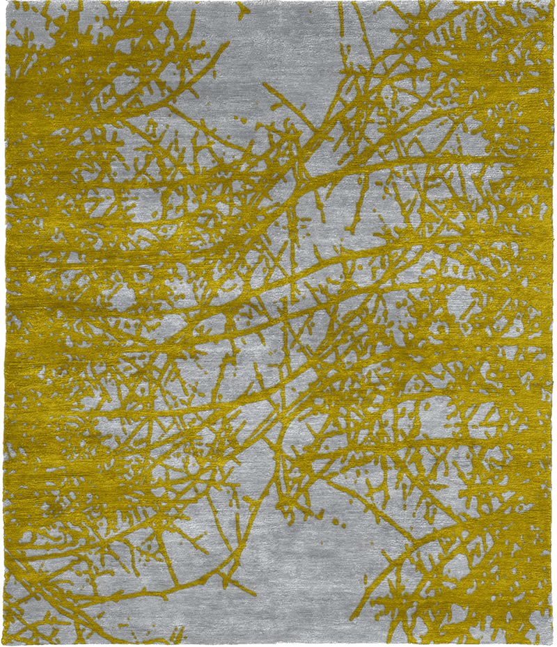 现代风格黄灰色抽象纹理图案地毯贴图-高端定制
