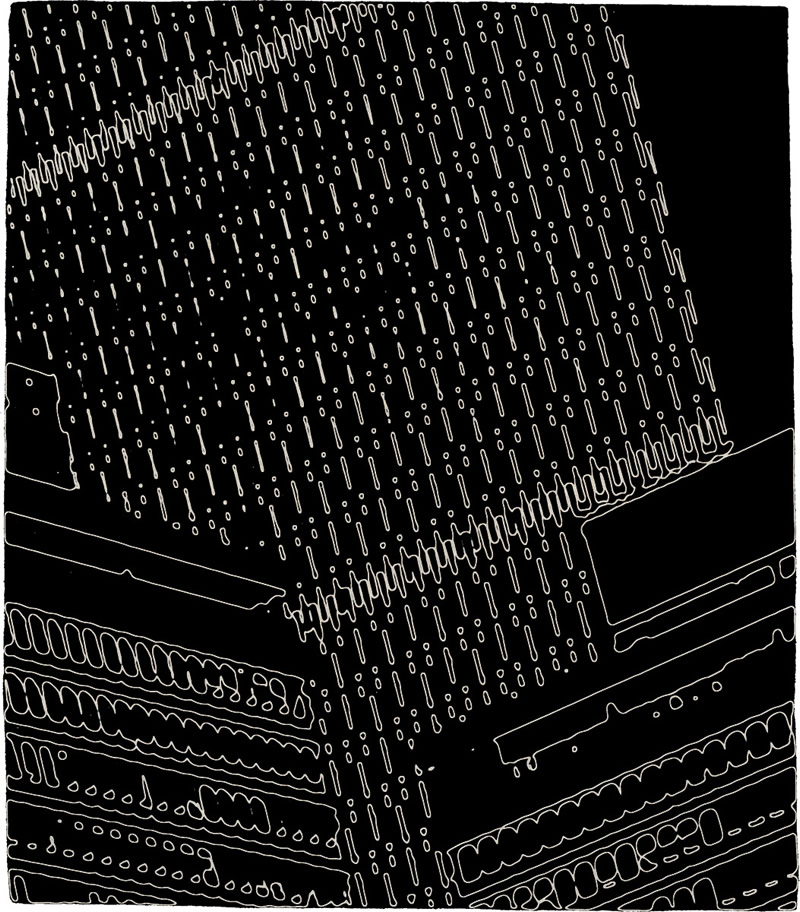 现代风格黑白色简单抽象图案地毯贴图-高端定制