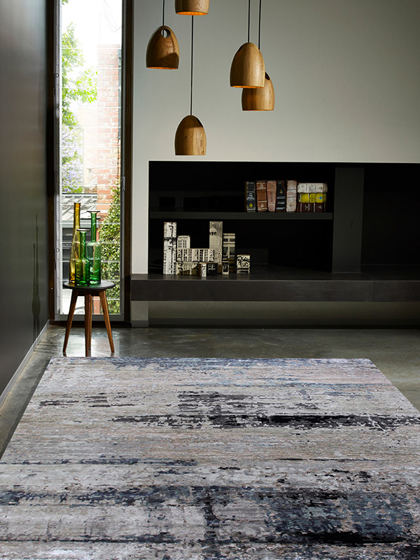现代风格深浅灰蓝色抽象图案地毯贴图-高端定制