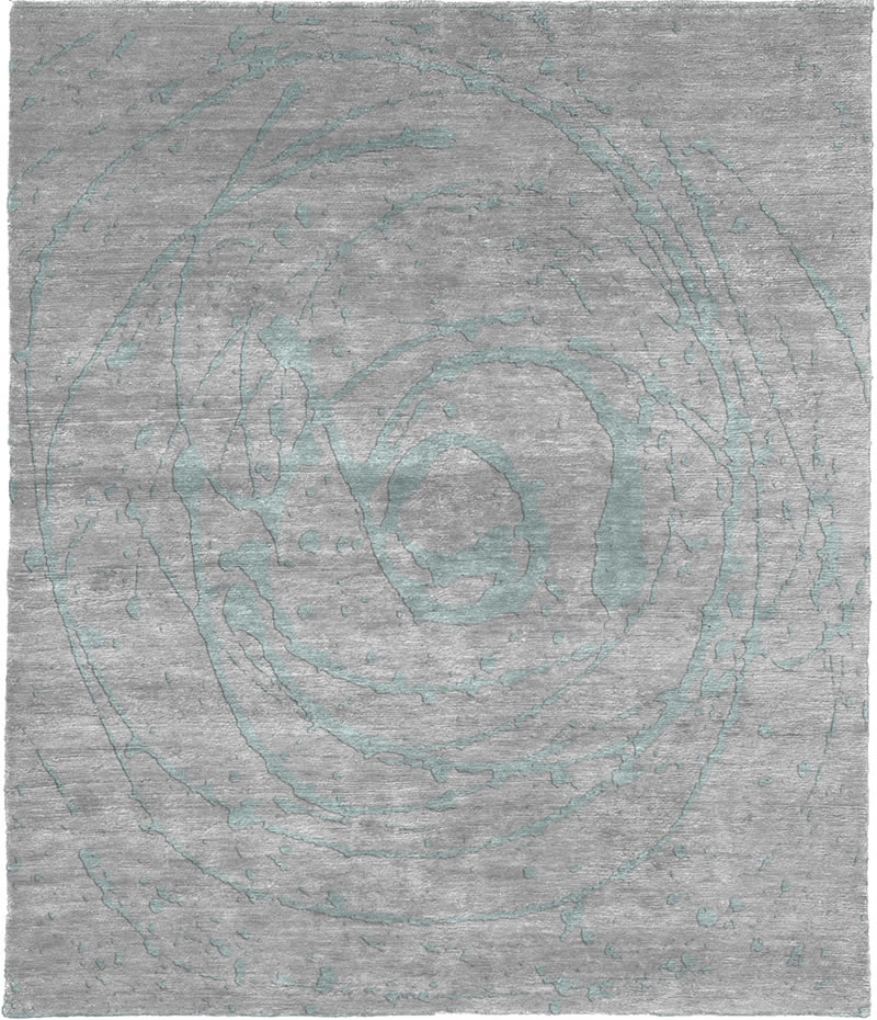现代风格浅青色灰色抽象图案地毯贴图-高端定制