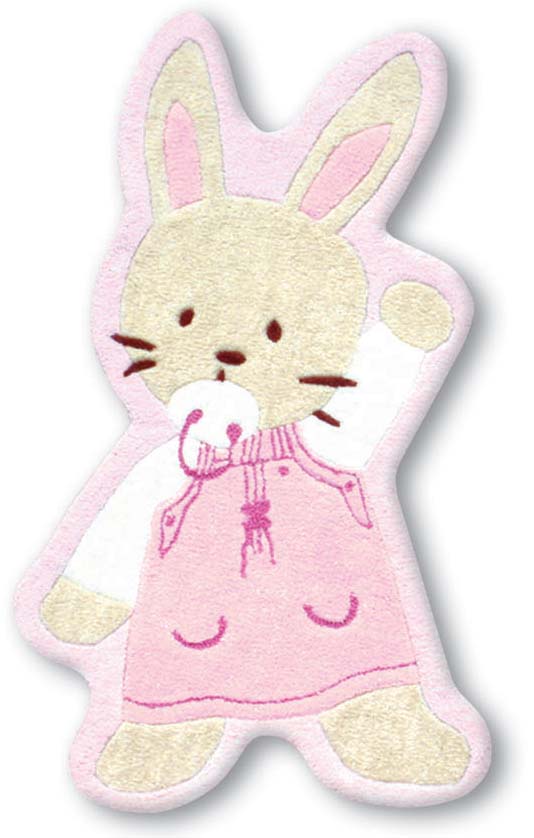 现代风格兔子图案儿童地毯贴图