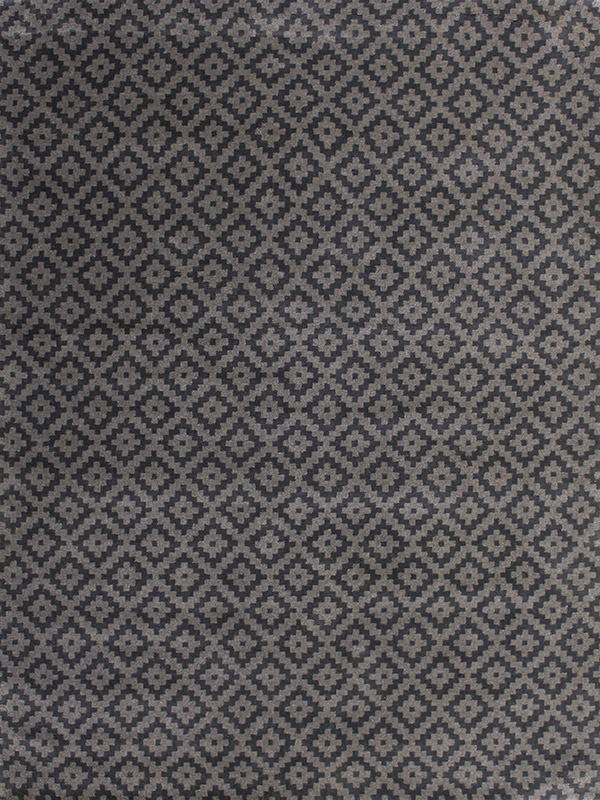 现代美式灰黑色几何图案地毯贴图