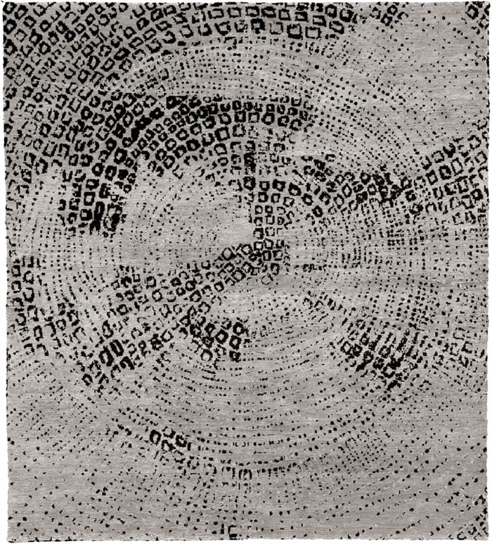 现代风格灰黑色抽象图案地毯贴图-高端定制-2
