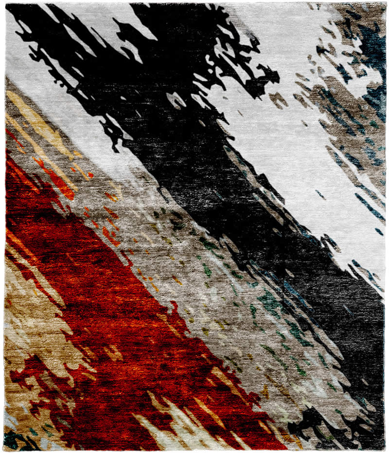 现代风格多色抽象图案地毯贴图