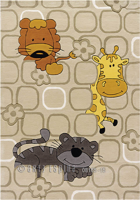 现代风格狮子长劲鹿图案儿童地毯贴图