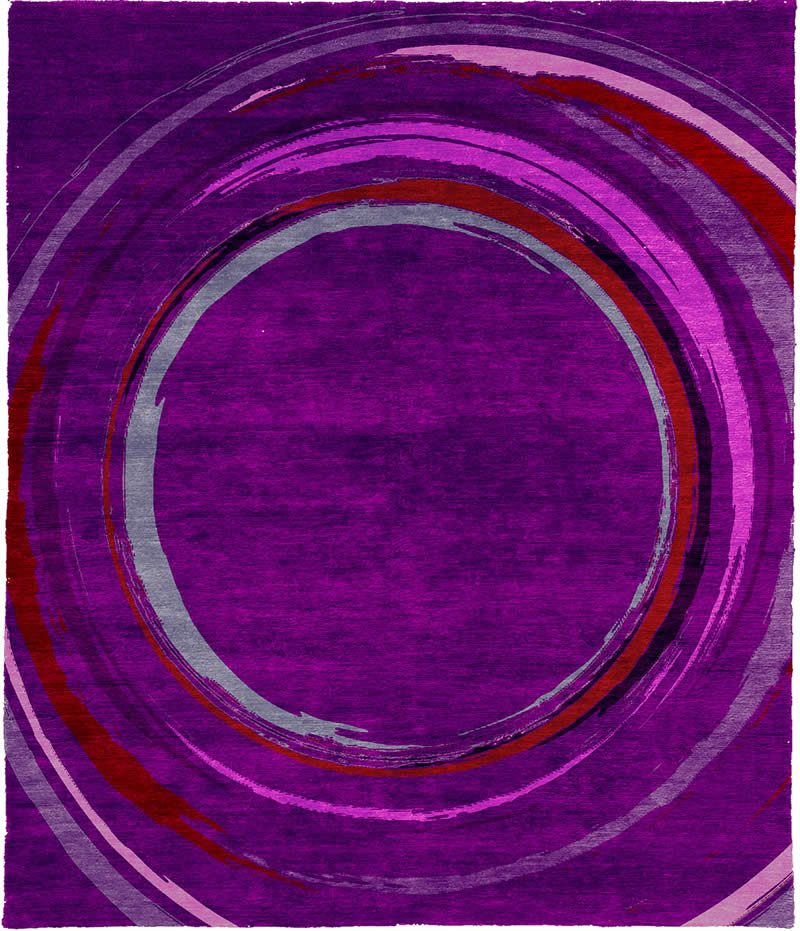 现代美式紫色抽象纹理图案地毯贴图
