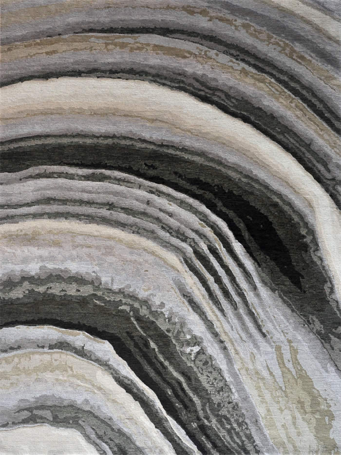 现代风格咖黑灰色抽象图案地毯贴图-高端定制