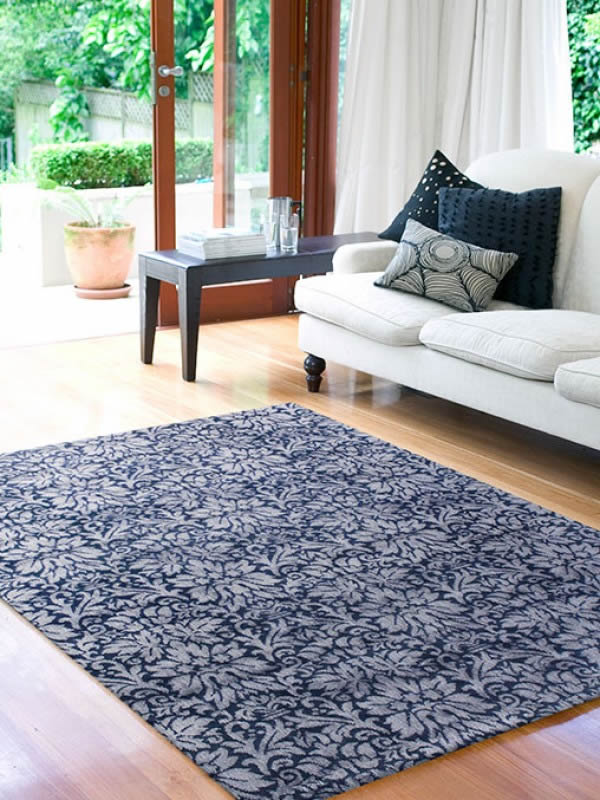 美式风格深蓝灰色花纹图案地毯贴图