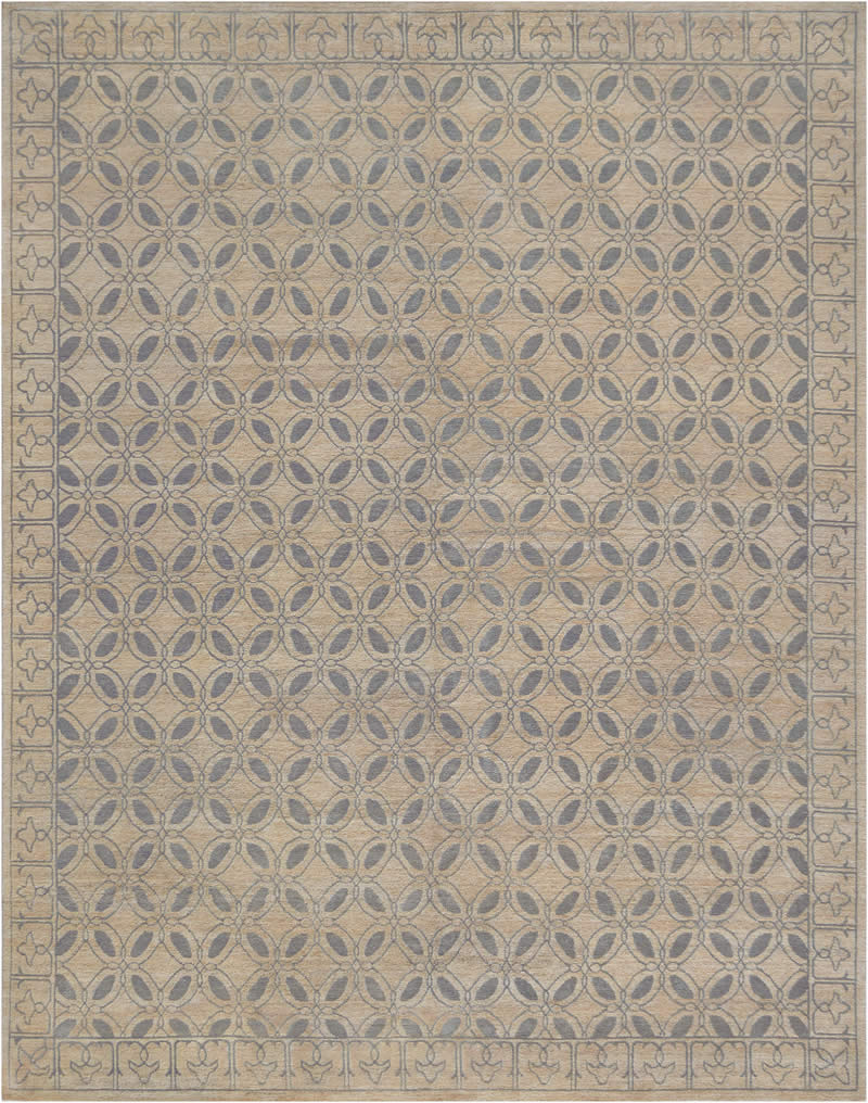 美式复古咖灰色几何图形花纹图案地毯贴图