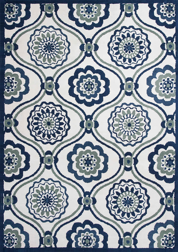 现代美式蓝白色简单花纹图案地毯贴图