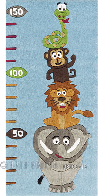 现代风格大象狮子猴子图案儿童地毯贴图
