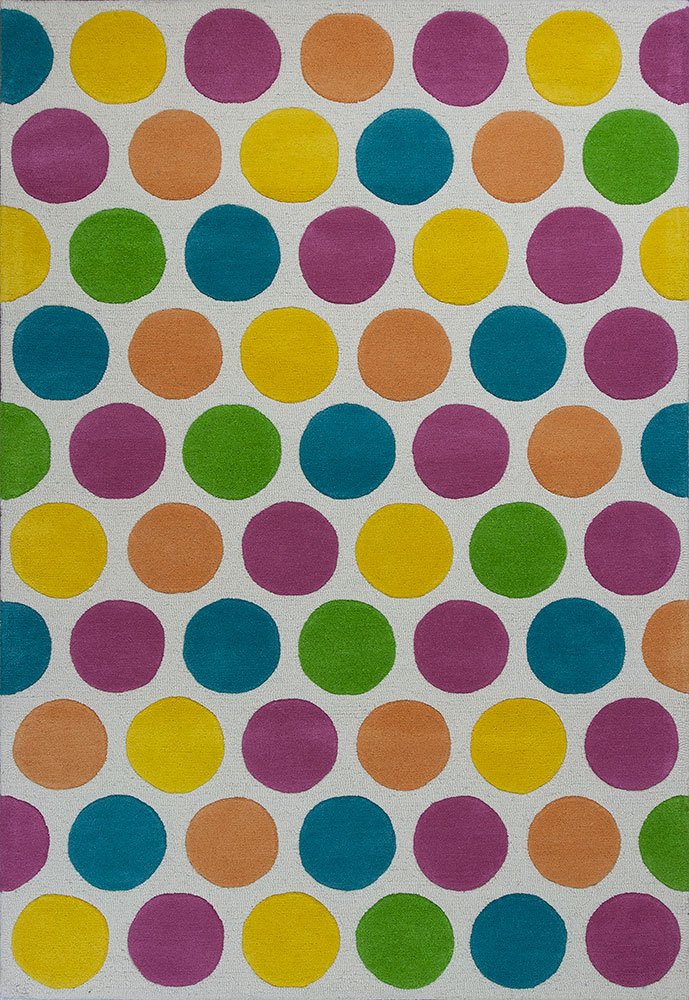 现代风格彩色圆形图案儿童地毯贴图