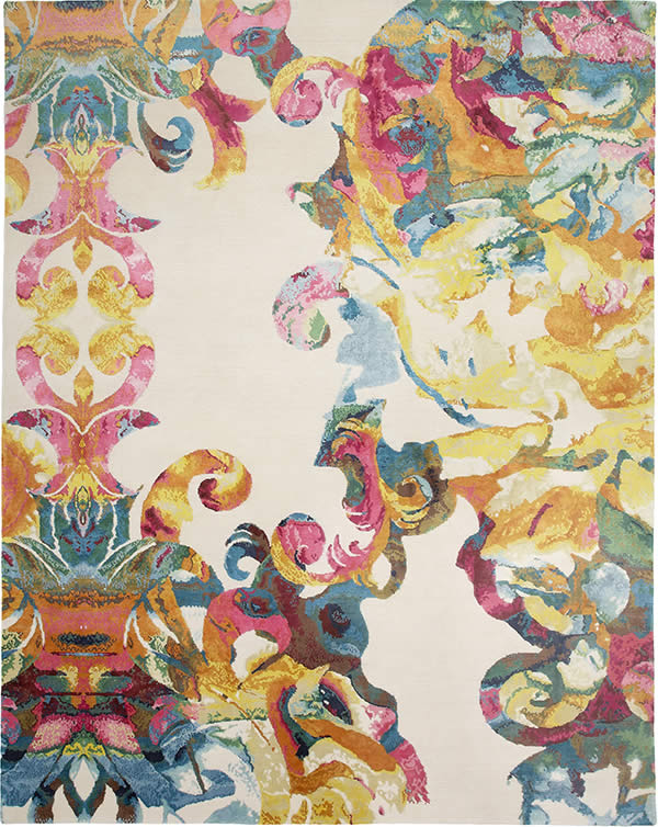 现代风格彩色抽象花纹图案地毯贴图-高端定制