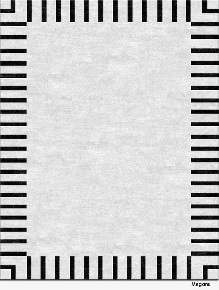 北欧风格黑白简单图案地毯贴图