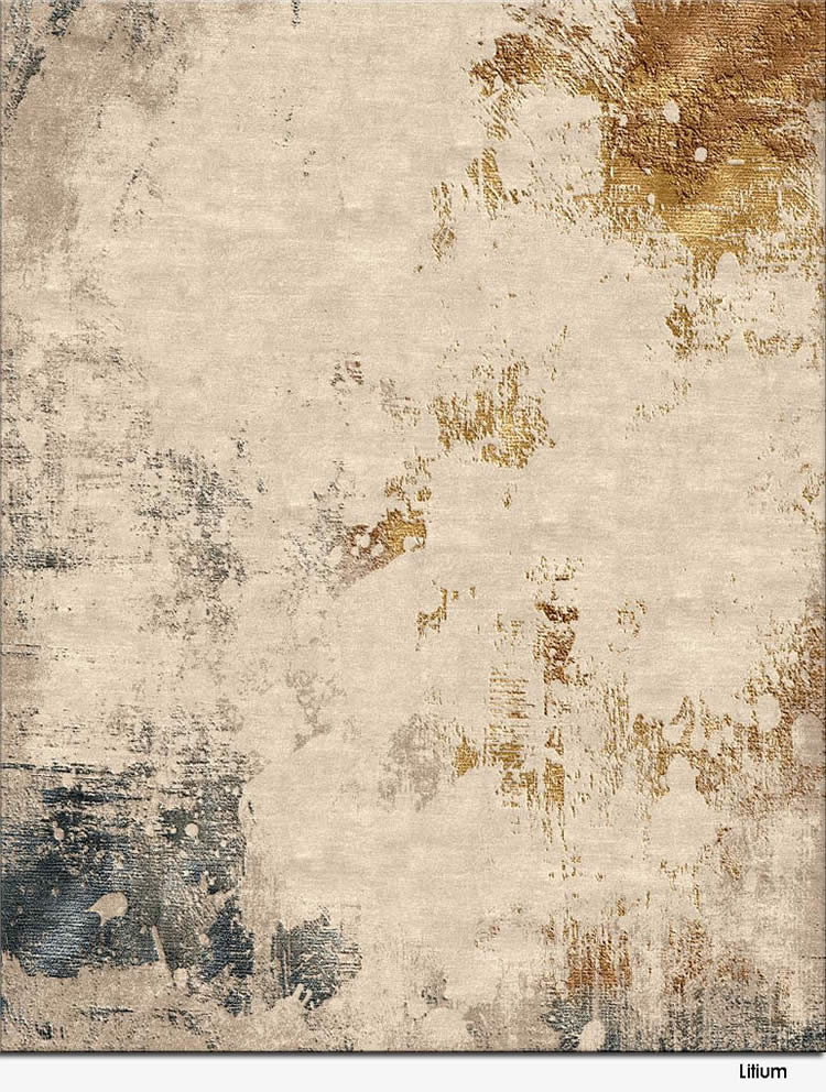 现代风格暖色简单抽象图案地毯贴图-高端定制