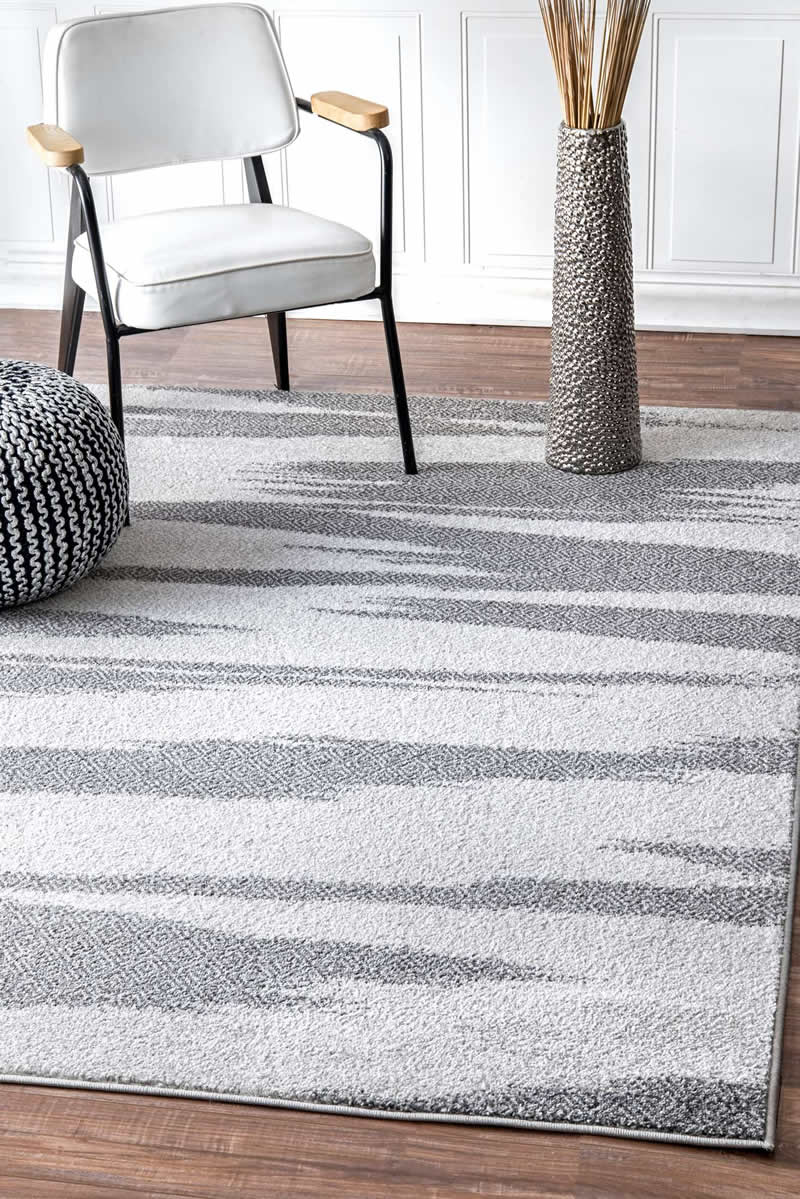 现代风格灰白色几何图形图案地毯贴图-高端定制