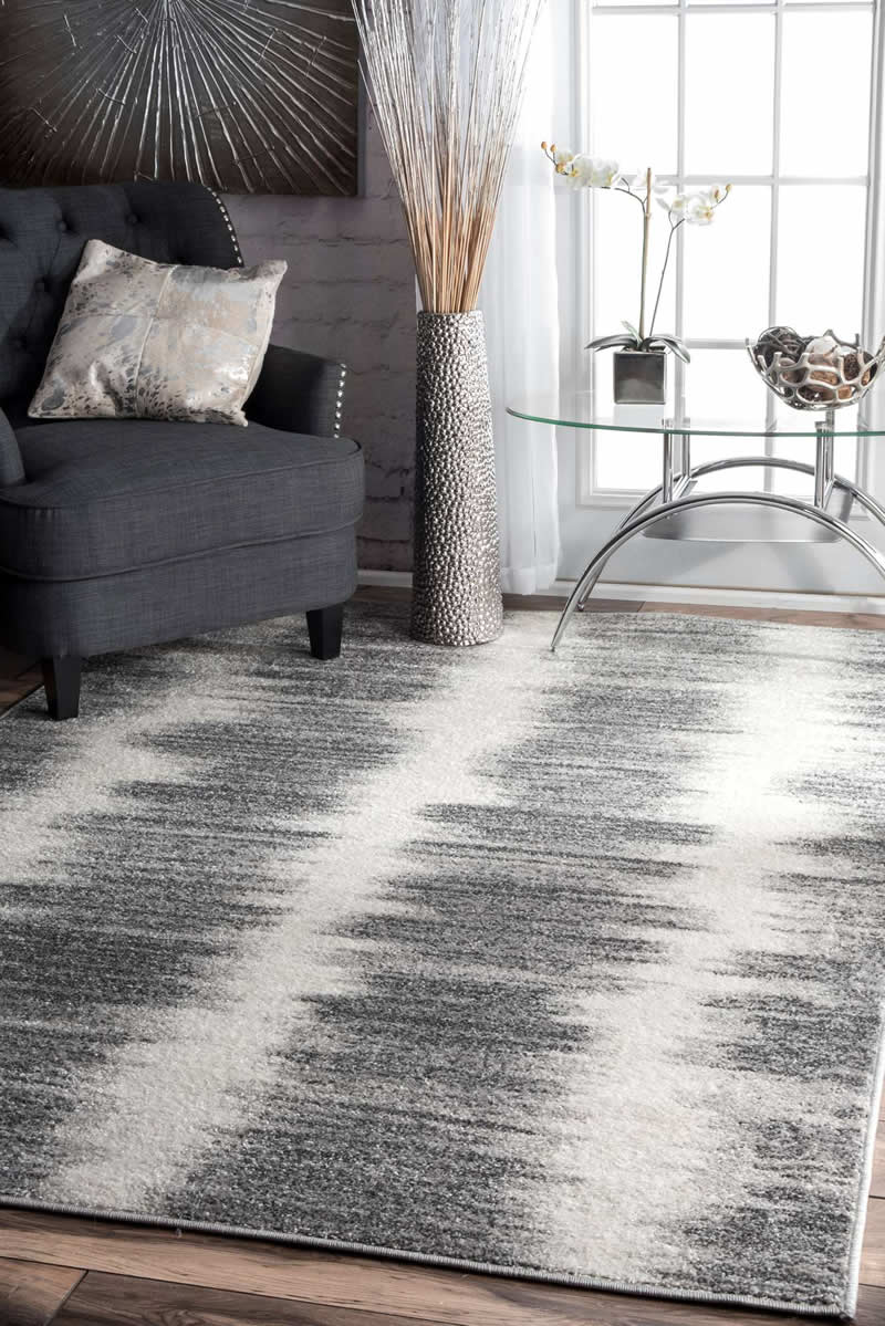 现代风格灰白色抽象图案地毯贴图-高端定制