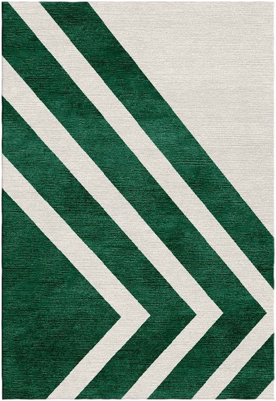 北欧风格绿色简单条纹图案地毯贴图