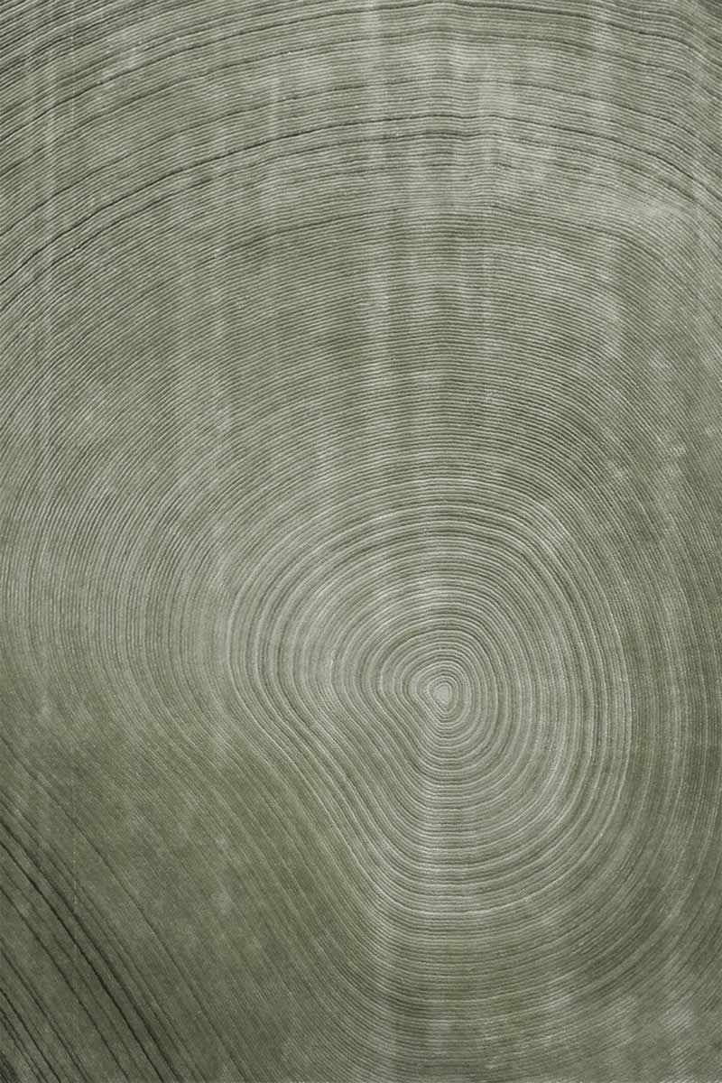 新中式浅墨绿色圆圈纹理图案地毯贴图-高端定制