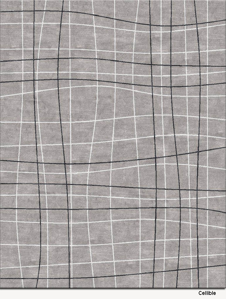 简约新中式浅灰色线条纹理图案地毯贴图