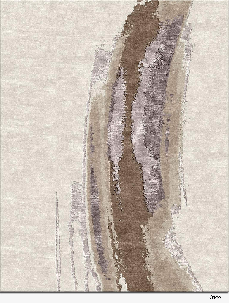 现代简约浅暖咖色简单抽象图案地毯贴图