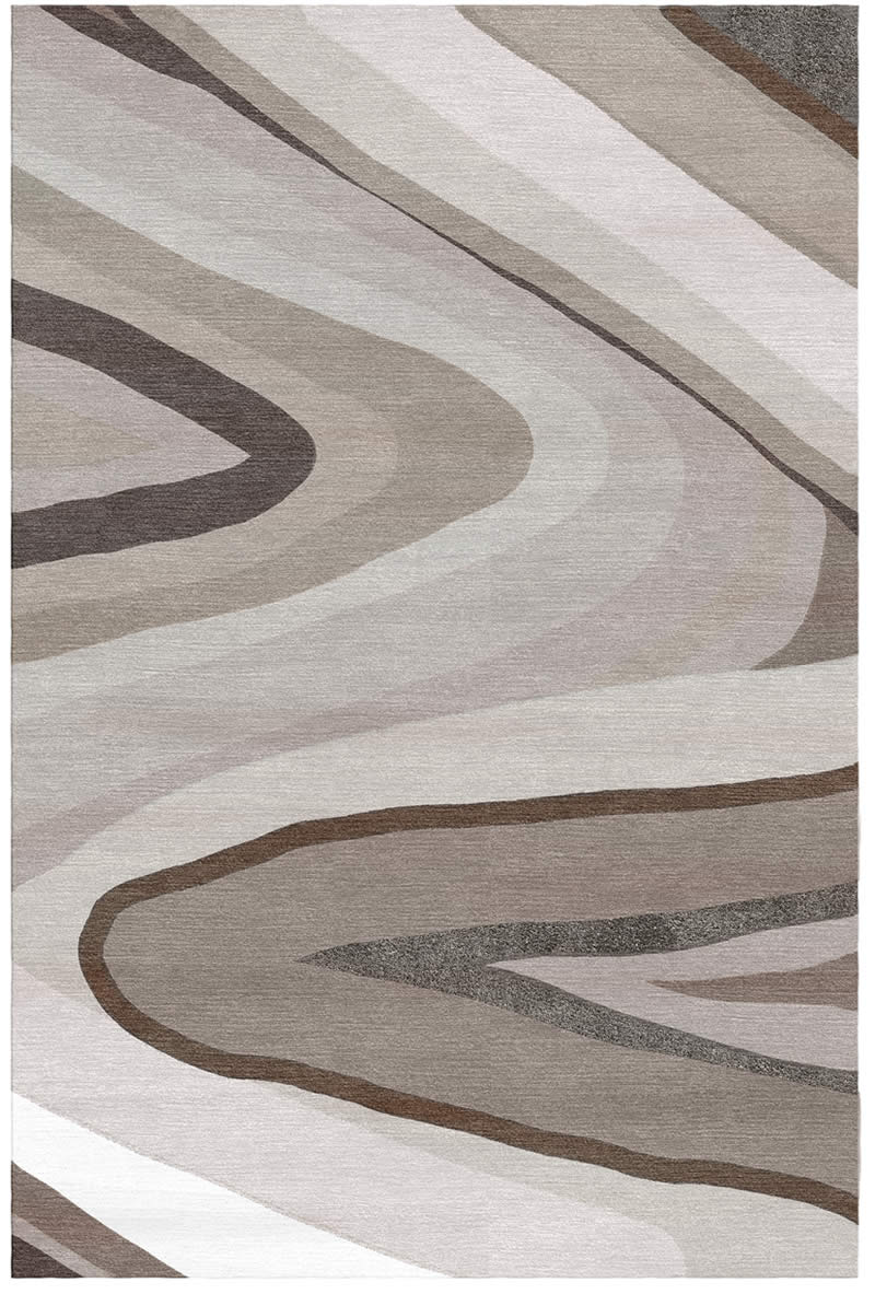 新中式简约暖灰色不规则纹理图案地毯贴图